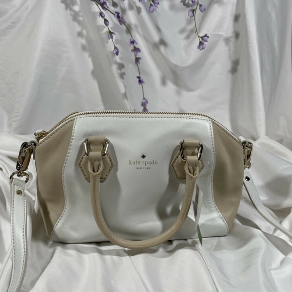 NWT kate spade‎ new york 'catherine street mini pippa' satchel handbag in Cream - Picture 1 of 13